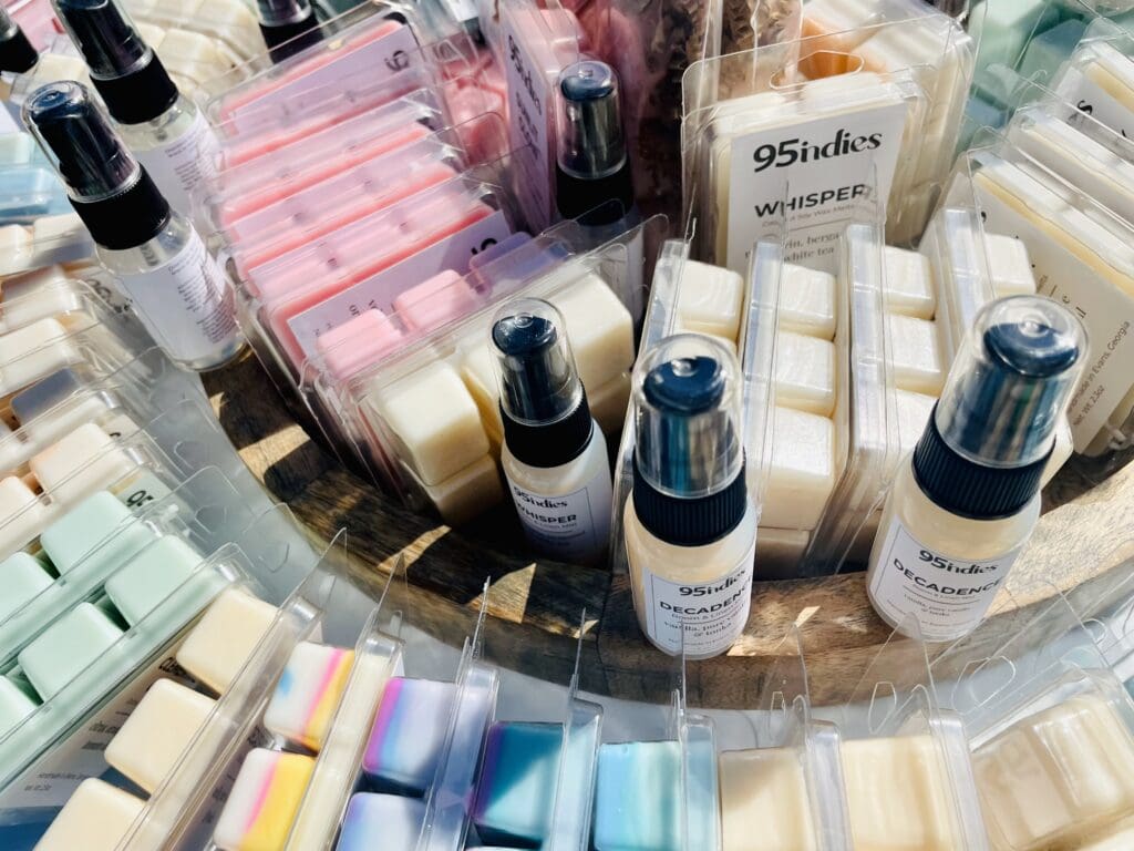 Off-white Whisper wax melts with a smooth, artisanal finish