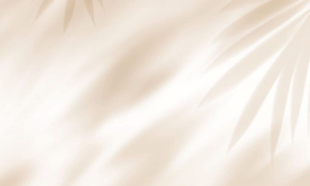Soft neutral linen background with sunlight and gentle botanical shadows, used for fragrance collection page